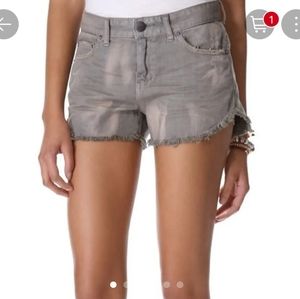 Free People Gray Bleached Short